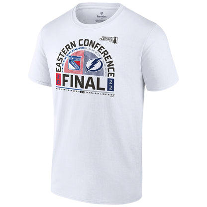 Fanatics 2022 Eastern Conference Final Match Up Tee in White - Front View