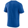 Fanatics Rangers 22-23 Playoff Participant Crease Triblend T-Shirt - In Blue - Back View