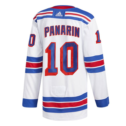 Artemi Panarin Adidas Authentic Road Jersey in Red, White and Blue - Back View