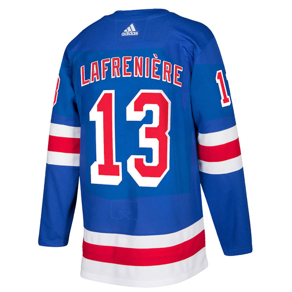 Alexis Lafreniere Adidas Authentic Home Jersey in Blue - Back View