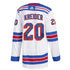 Chris Kreider Adidas Authentic Road Jersey in Red, White and Blue - Back View