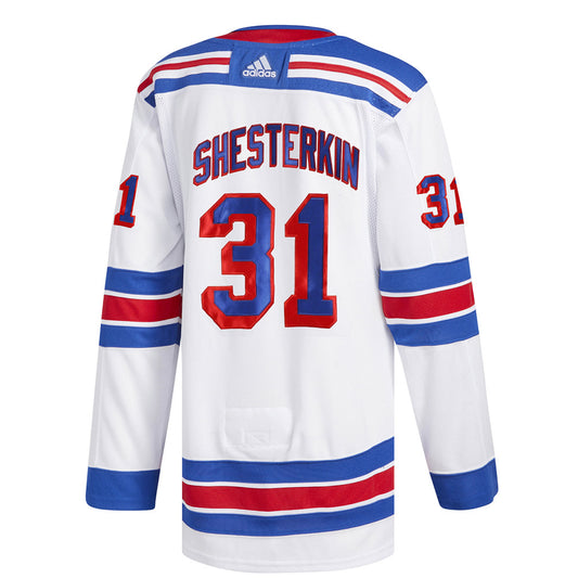 Igor Shesterkin Adidas Authentic Road Jersey in White - Back View