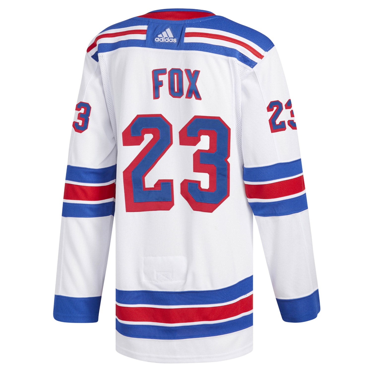 Adam Fox Adidas Authentic Road Jersey In White - Back View