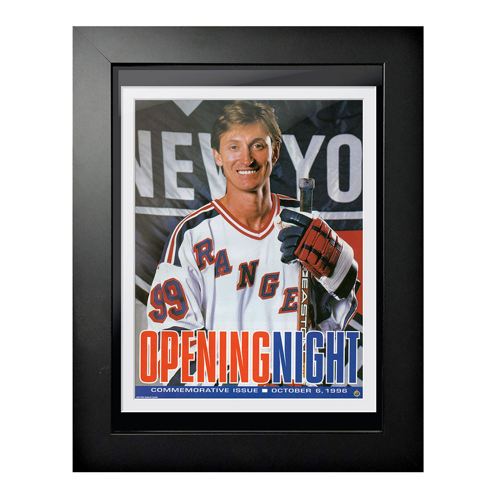 Mustang Rangers Wayne Gretzky Opening Night Program Cover Frame - Front View