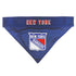 Products New York Rangers Pet Reversible Bandana in Blue - Front View
