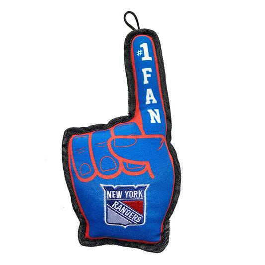 New York Rangers Pet #1 Fan Toy in Blue - Front View
