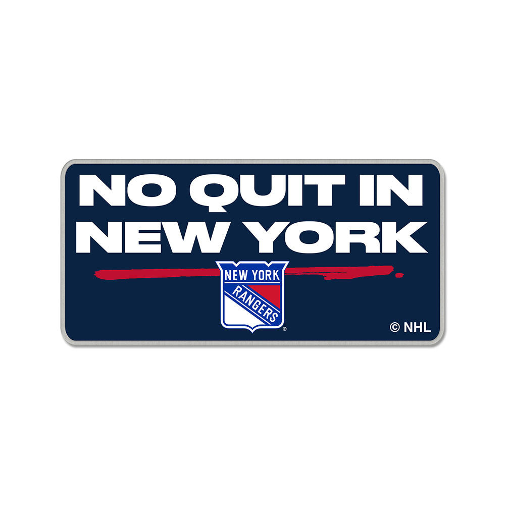 Wincraft Rangers No Quit in NY Pin