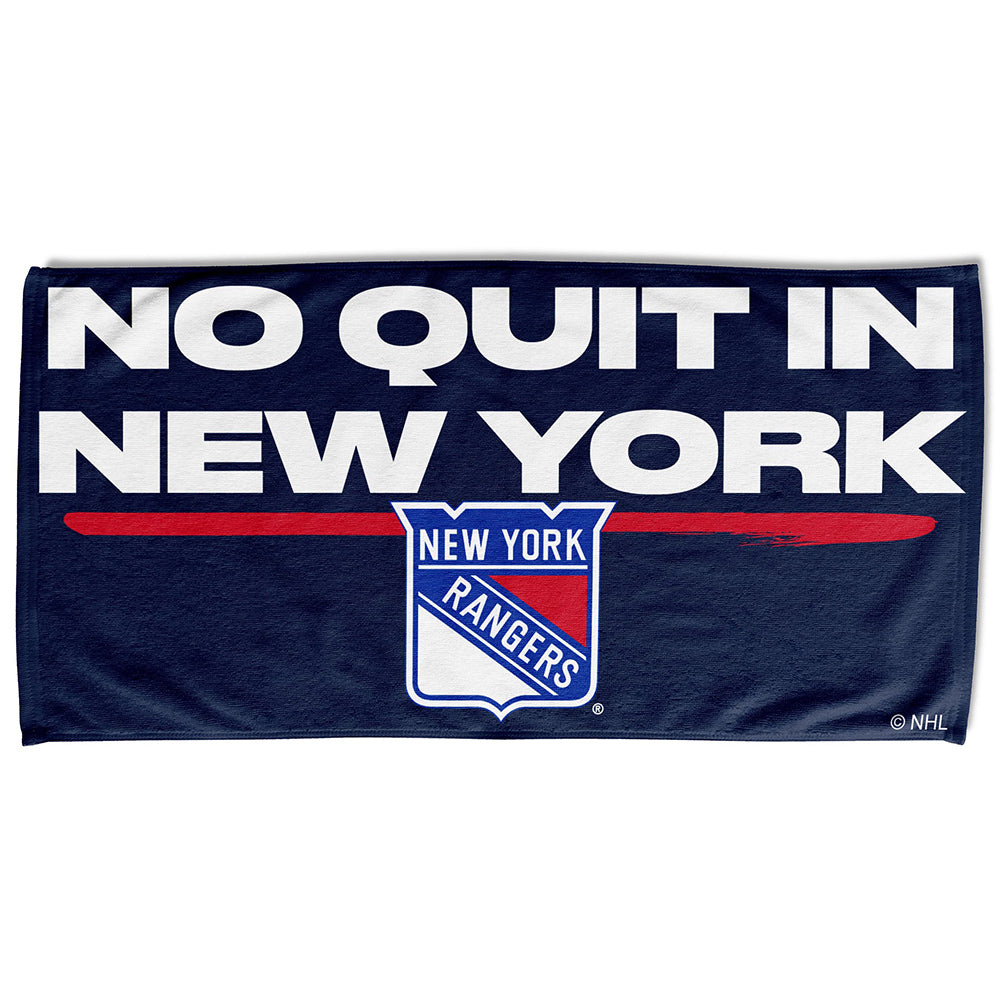 Northwest Rangers No Quit in New York Beach Towel in Blue
