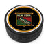 MSG Exclusive Mustang Rangers Black History Night Puck In Black - Top View
