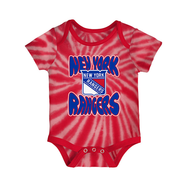 Infant Rangers 2 Pack Tie Dye Creeper in Red - Front View