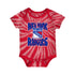 Infant Rangers 2 Pack Tie Dye Creeper in Red - Front View