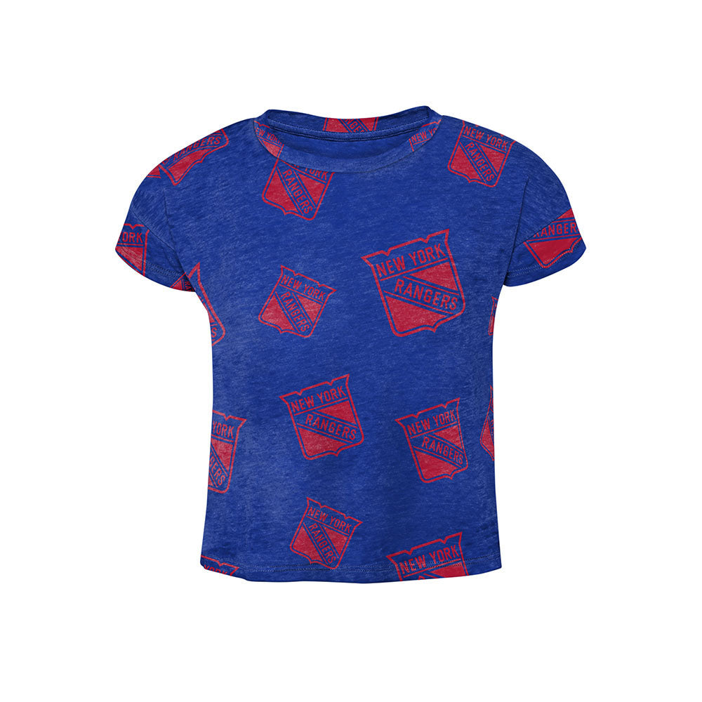Kids Rangers Chase Your Goals Top & Short Set in Blue - Shirt Front View