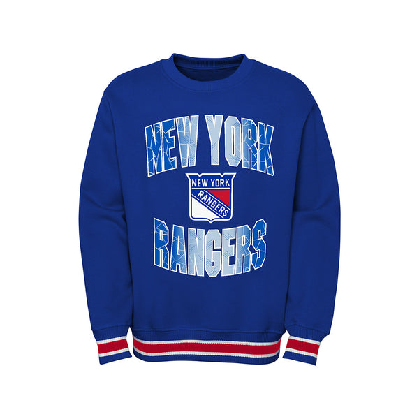 Toddler Rangers Classic Blueliner Crew Sweater In Blue - Front View