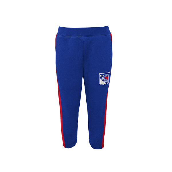 Kids Rangers Miracle on Ice Hoodie and Pant Set In Red & Blue - Pants Front View