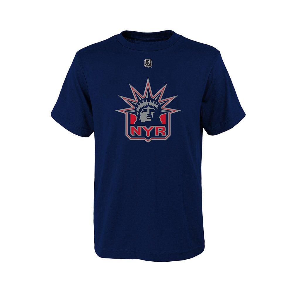 Youth New York Rangers Kaapo Kakko Blue Player Name & Number T-Shirt
