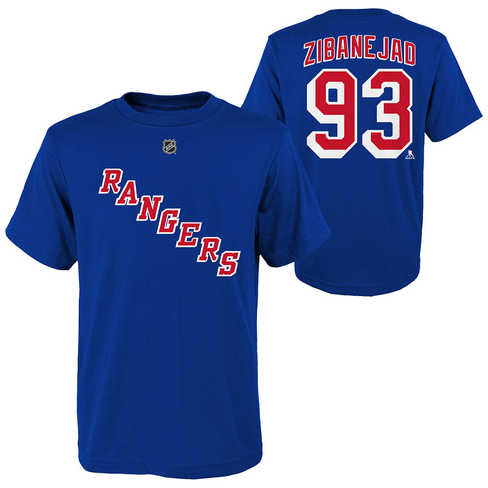 Mika Zibanejad New York Rangers Youth Royal Backer T-Shirt 