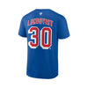 Youth Rangers Lundqvist Night Name & Number Tee in Blue - Back View