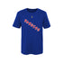 Youth Rangers Mika Zibanejad Name & Number Tee In Blue, Red & White - Front View