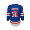 Youth Rangers Henrik Lundqvist Rangers Home Jersey in Blue - Back View