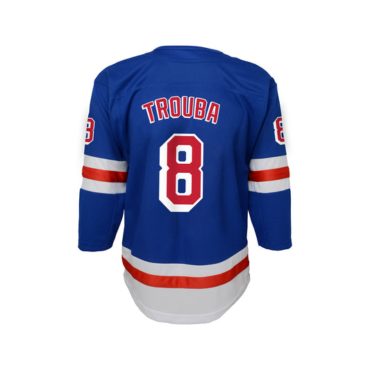 Youth Jacob Trouba Home Jersey - In Blue - Back View