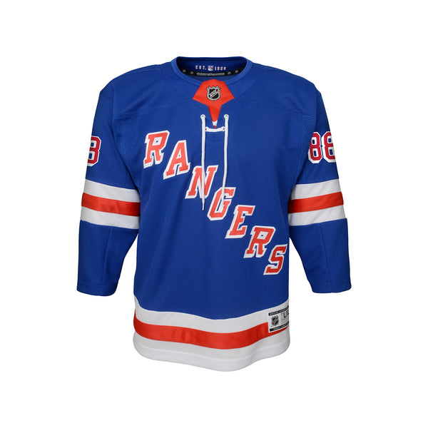 Youth Patrick Kane Home Jersey - In Blue - Front View