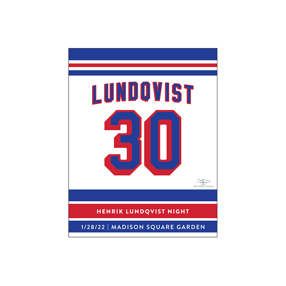 Henrik Lundqvist's No. 30 Jersey Retired by Rangers at Madison