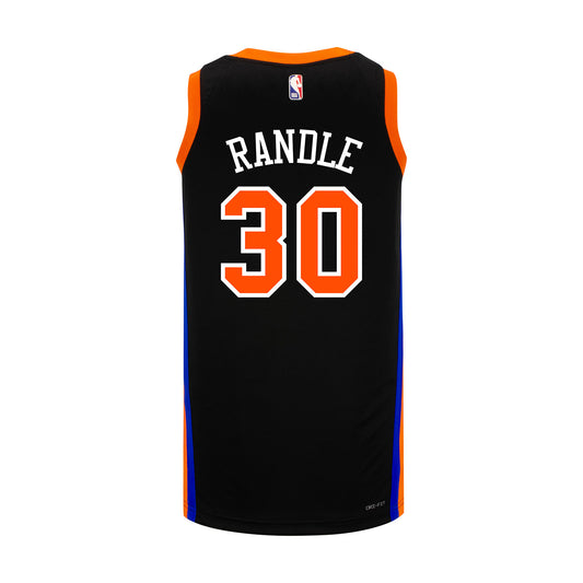 Youth Knicks Julius Randle 22-23 City Edition Jersey In Black - Back View