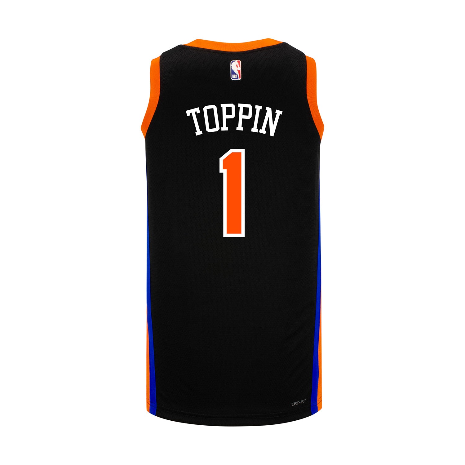 Obi Toppin New York Knicks Game-Used Nike #1 Jersey vs. Atlanta