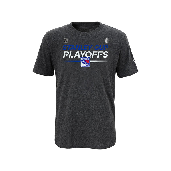 Youth Rangers 22-23 Playoff Participant T-Shirt In Grey - Front View